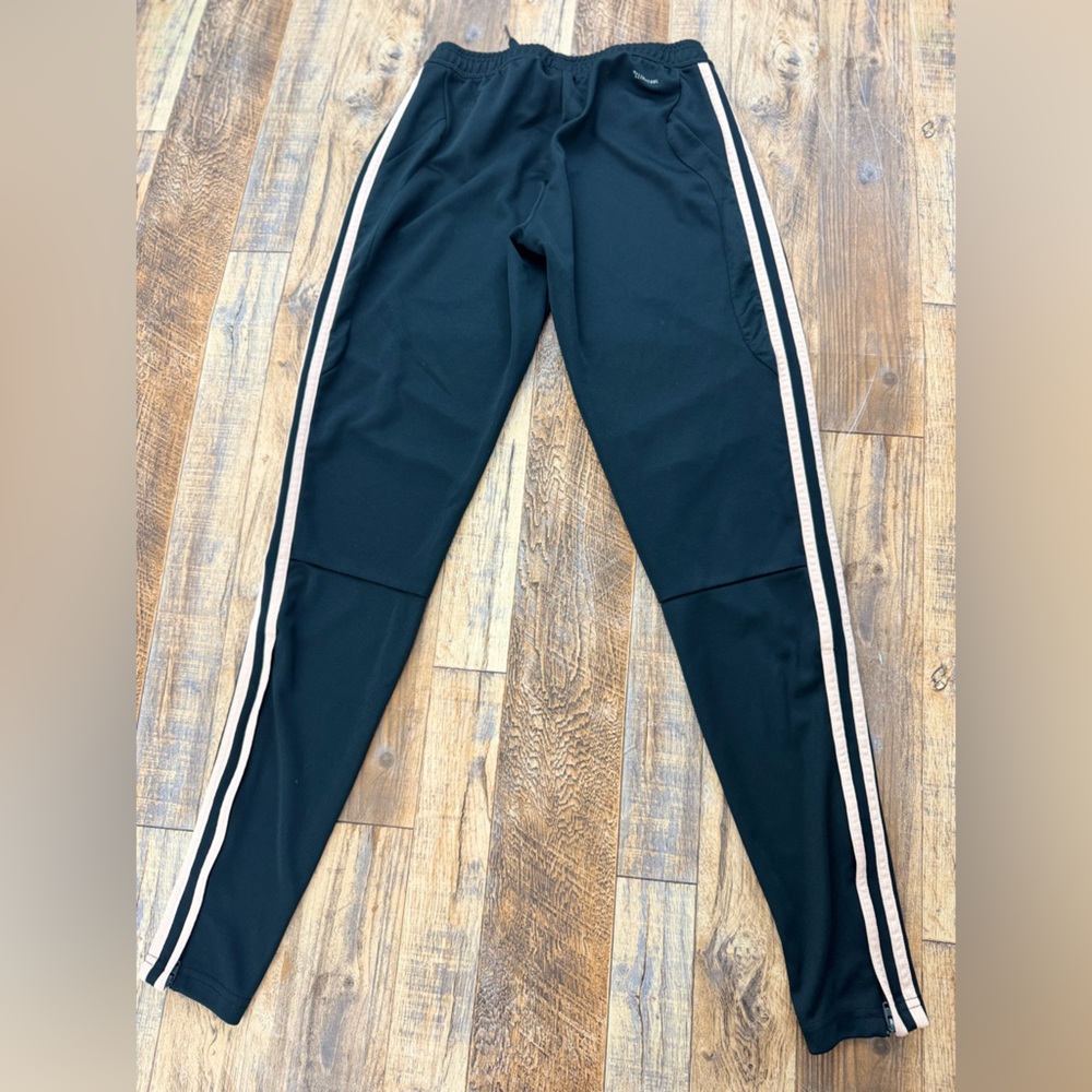 Adidas Women’s CLIMACOOL Athletic Joggers Pink 3 Stripes, Size XS, Leg Zipper - Picture 10 of 12